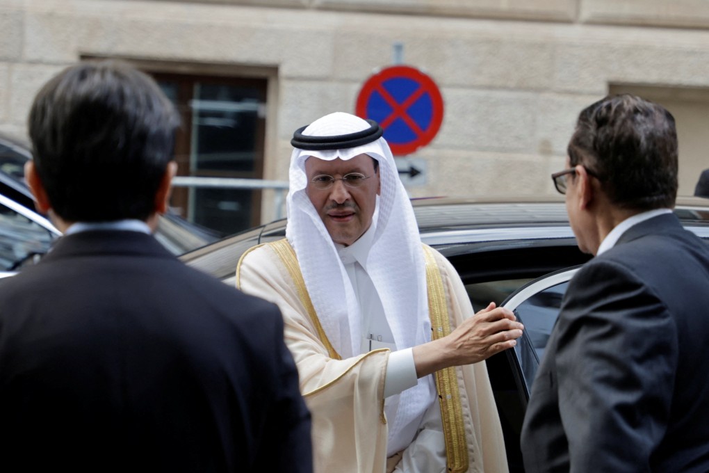 Saudi Arabia’s Minister of Energy Prince Abdulaziz bin Salman al-Saud arrives for an OPEC+ meeting in Vienna, Austria on Sunday. Photo: Reuters