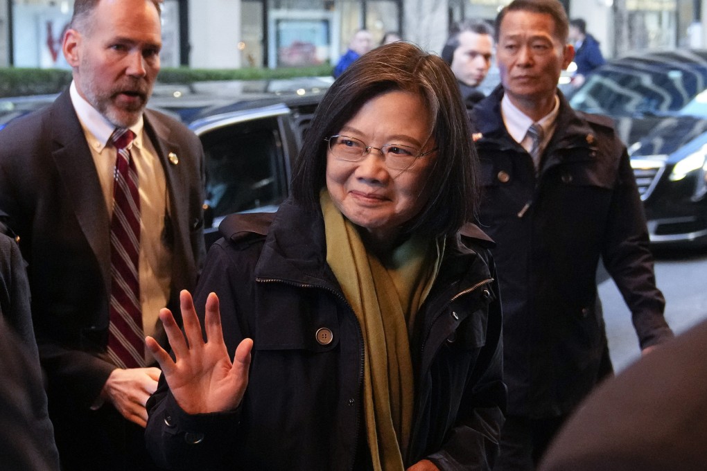 Taiwanese President Tsai Ing-wen makes a transit stop in New York in March. Photo: AP