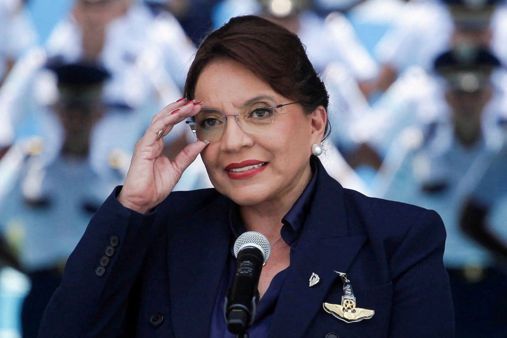 Honduras President Xiomara Castro delivers a speech in Tegucigalpa in April. Photo: Reuters