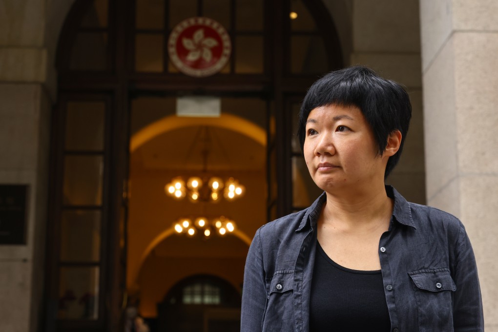 Bao Choy Yuk-Ling, former RTHK producer, is seen on May 3 outside the Court of Final Appeal. Photo: Dickson Lee