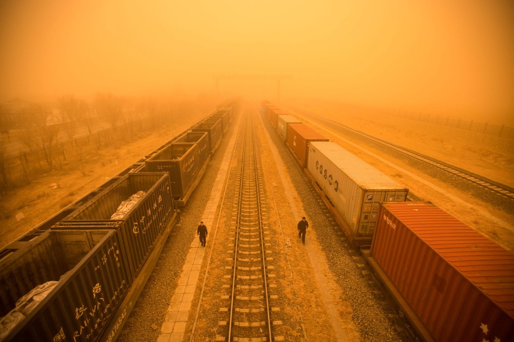 A major sandstorm hit Inner Mongolia and other parts of northern China in March. Photo: AFP