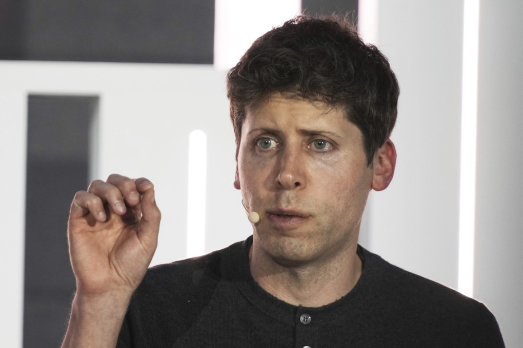 OpenAI CEO Sam Altman speaking in Abu Dhabi, United Arab Emirates, on Tuesday. Photo: AP