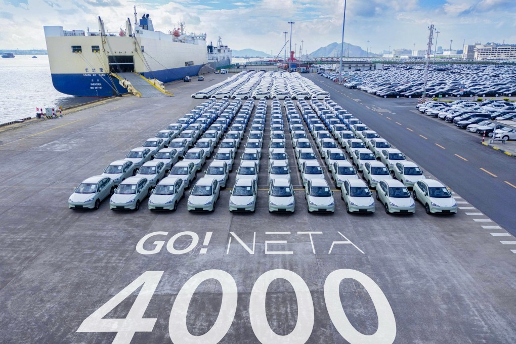 Hozon New Energy Automobile exported a batch of 4,000 electric cars recently, the Shanghai-based company said in a statement on its WeChat account. Photo: Weibo