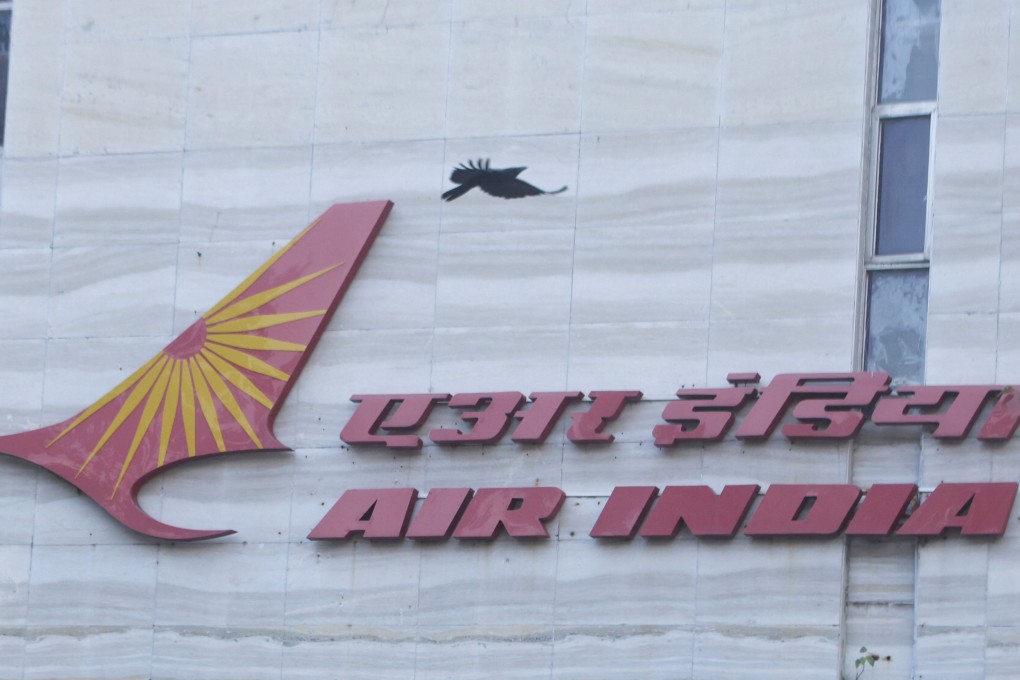 The Air India logo is seen at the airline’s corporate headquarters in Mumbai in October 2021. Photo: Reuters