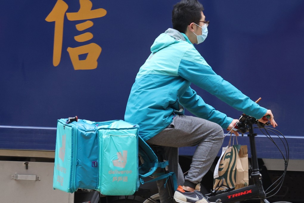 Deliveroo riders in Wan Chai, in Hong Kong, during the fifth wave of the coronavirus outbreak. Now that the pandemic is over, why are we still getting our food delivered to our homes? Photo: Nora Tam