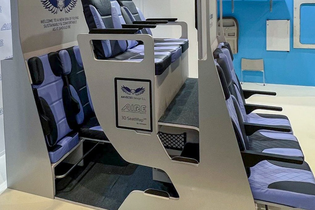 Alejandro Núñez Vicente has come up with a double-decker aeroplane seat prototype. Photo: Instagram @ Alejandro Núñez Vicente’