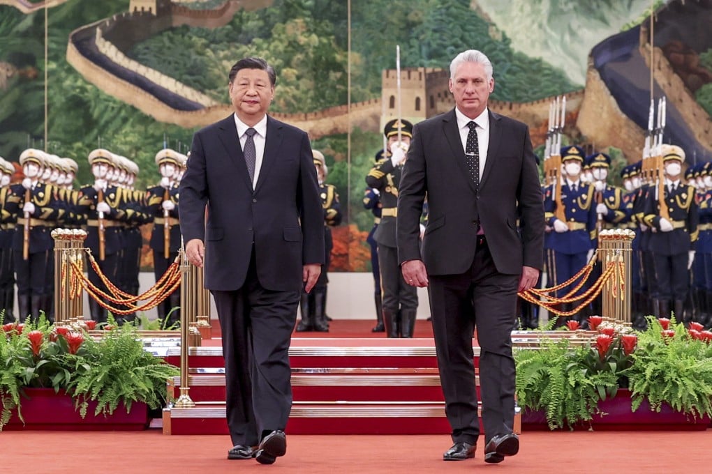 Chinese President Xi Jinping with Cuban President Miguel Diaz-Canel in Beijing on November 25, 2022. On Thursday it was reported that Cuba had agreed to let China build a surveillance operation on the island to spy on US communications. Photo: Xinhua