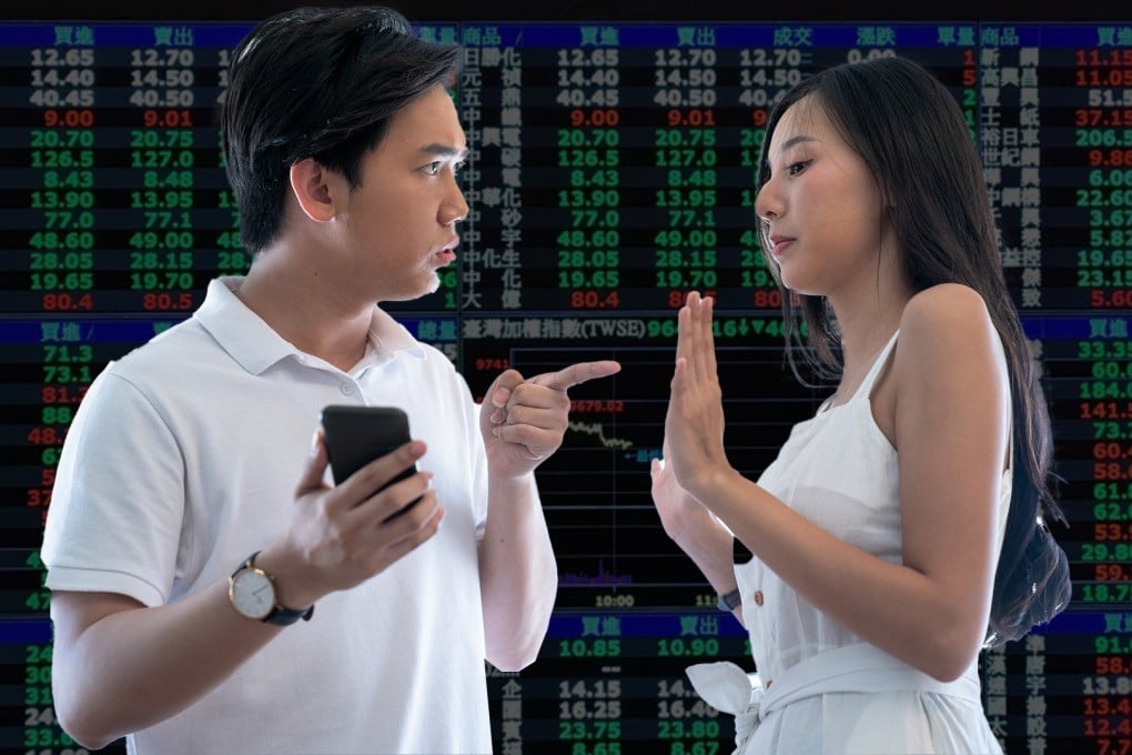 Social media in Taiwan has been fascinated by the story of a man who was ditched by his girlfriend after she claimed to have lost US$33,000 of their joint wedding savings by making “bad stock market investments”. Photo: SCMP composite