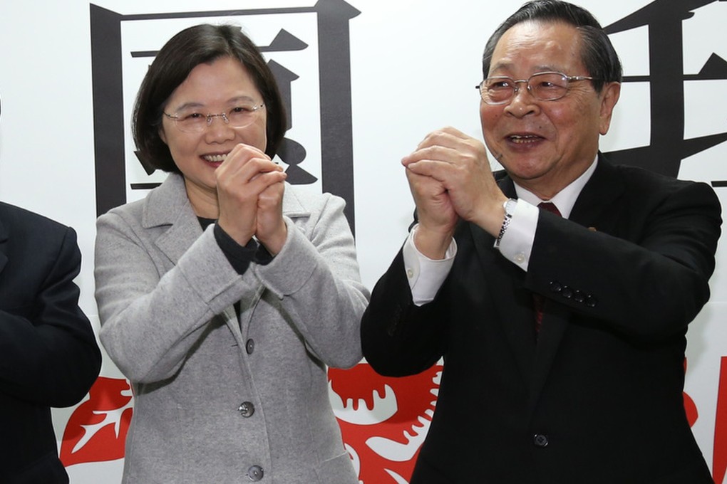 Tsai Ing-Wen, pictured with her senior adviser Yen Chih-fa who resigned after being accused of misconduct. Photo: CNA