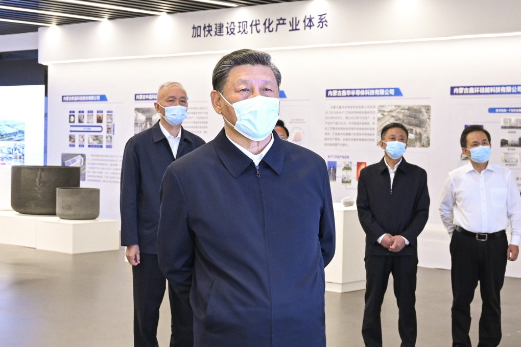 Chinese President Xi Jinping at the Zhonghuan industrial park in Hohhot, capital of the Inner Mongolia autonomous region on northern China on Wednesday. Photo: Xinhua