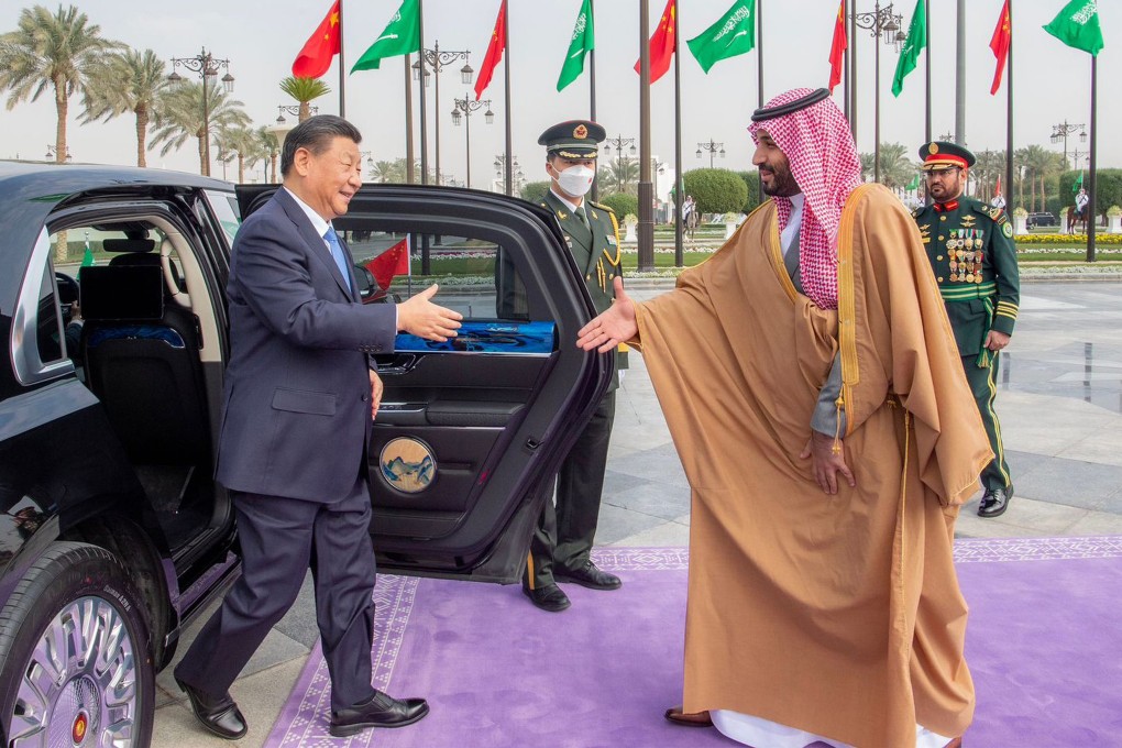 President Xi Jinping with with Saudi Crown Prince and Prime Minister Mohammed bin Salman in Riyadh in December. Photo: Saudi Press Agency via AP