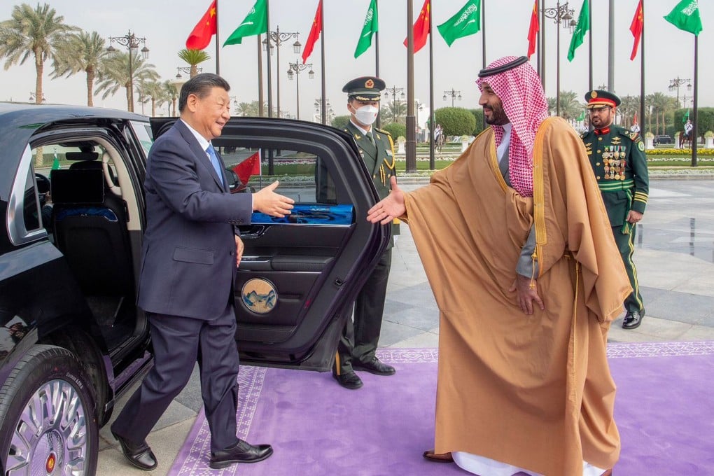 President Xi Jinping with with Saudi Crown Prince and Prime Minister Mohammed bin Salman in Riyadh in December. Photo: Saudi Press Agency via AP