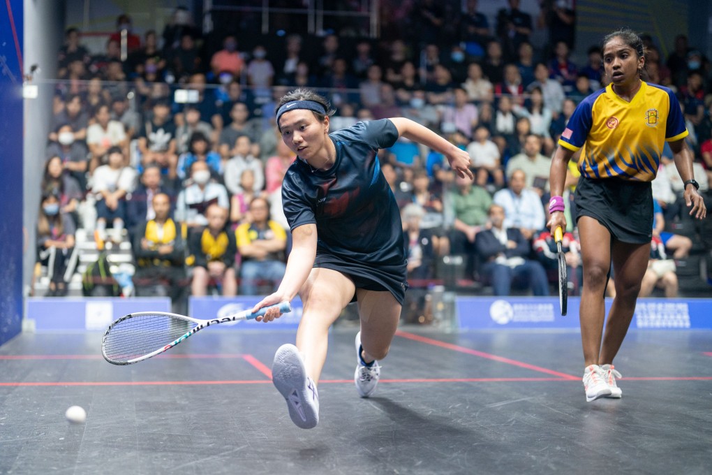 Simmi Chan won the Asian Championships title in front of her home crowd at the Hong Kong Squash Centre in Central. Photo: Hong Kong Squash