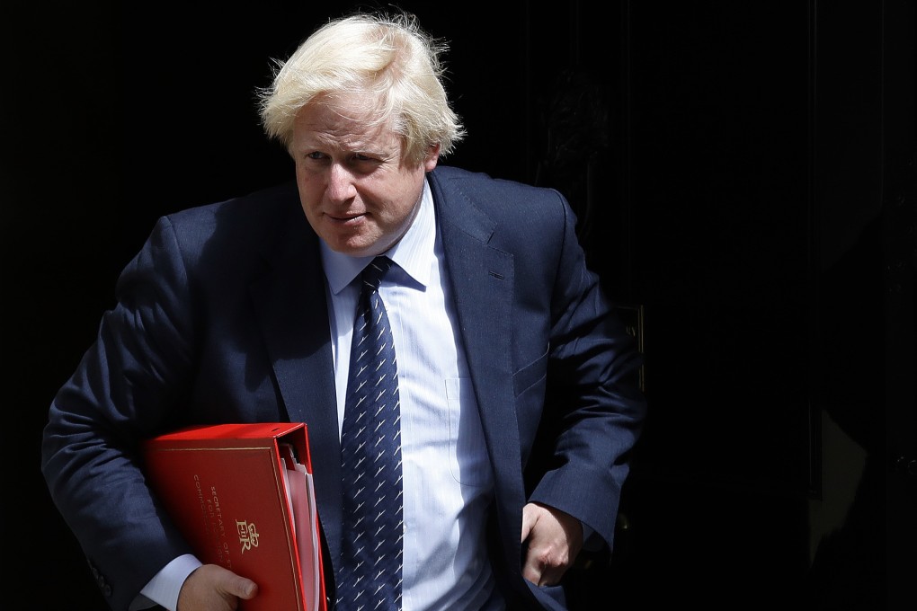 Boris Johnson leaves a cabinet meeting at 10 Downing Street in June 2017. Photo: AP
