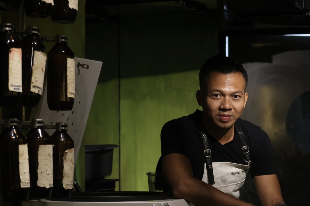 Agung Prabowo at Penicillin, the bar he co-founded in Central, Hong Kong. After experiencing hangovers “one too many times”, he “decided to drink for one month and go ‘dry’ for three months’”. Photo: Jonathan Wong