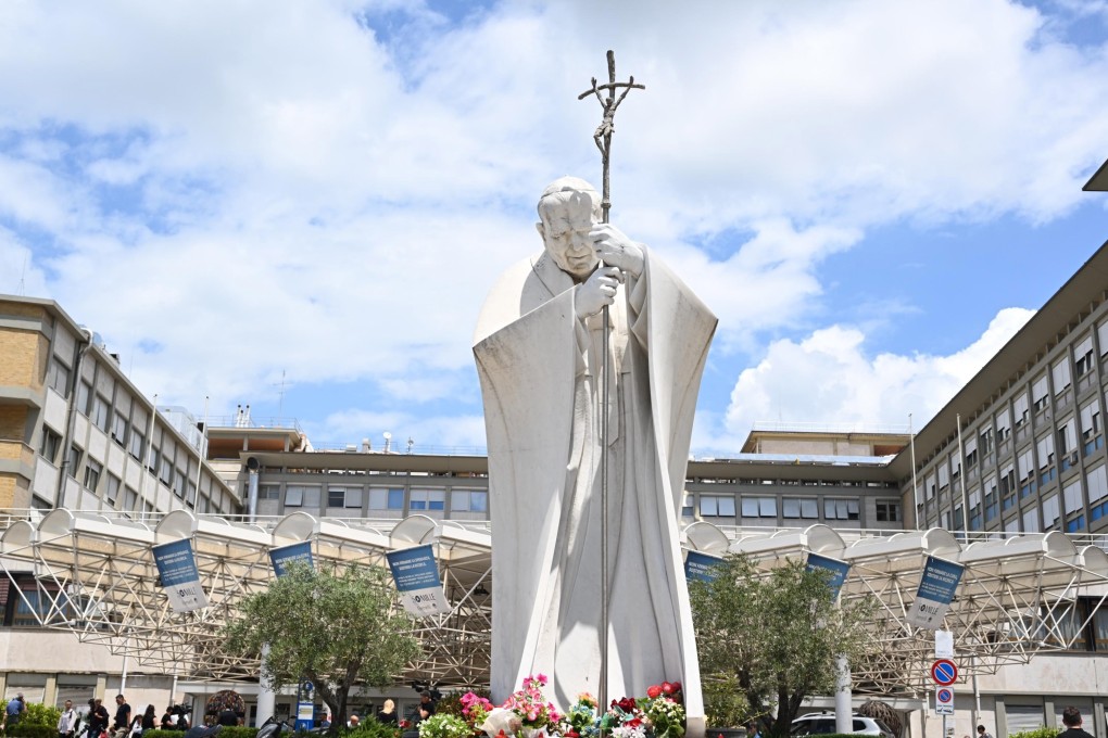 A general view of the Agostino Gemelli University Hospital where Pope Francis is hospitalised in Rome. Pope Francis will remain in the hospital “probably for the whole of next week” after undergoing abdominal surgery on Wednesday, surgeon Sergio Alfieri said. Photo: EPA-EFE