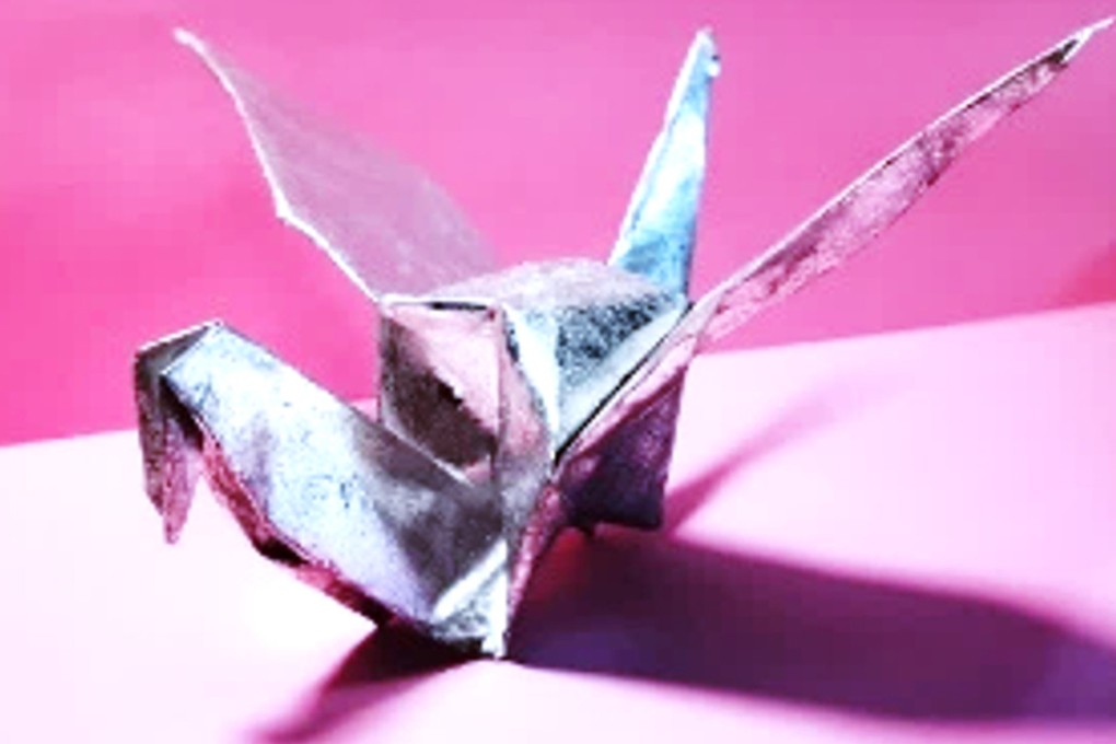 Using an innovative process devised by scientists from  Tsinghua University, Beihang University and the Chinese Academy of Sciences, A metal coating gives paper origami conductive properties. Photo: Handout