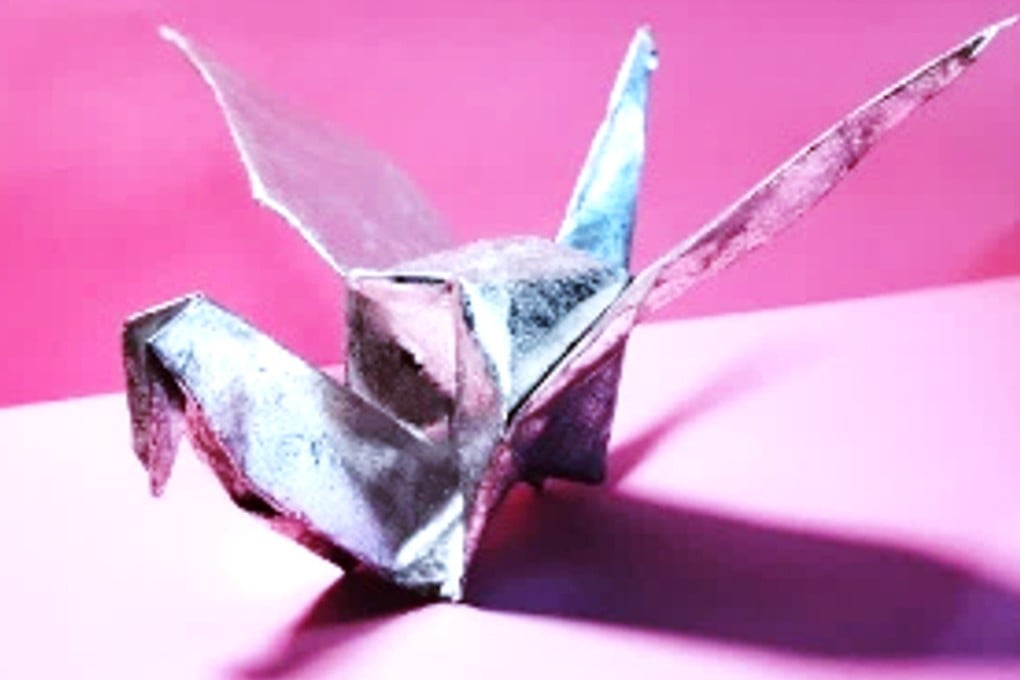 Using an innovative process devised by scientists from Tsinghua University, Beihang University and the Chinese Academy of Sciences, A metal coating gives paper origami conductive properties. Photo: Handout