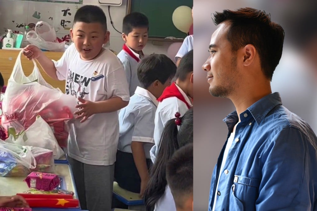 Zhou says he feels proud of his son’s generosity and realised that raising a child with a positive attitude is more important than an academic record. Photo: SCMP composite/Weibo