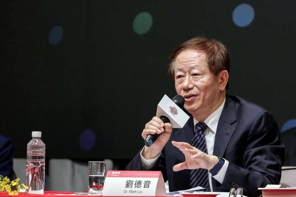 Mark Liu, chairman of Taiwan Semiconductor Manufacturing Co. (TSMC), said Taiwan’s semiconductor industry “plays a stabilising role amid global geopolitical tensions”. Photo: I-Hwa Cheng/Bloomberg