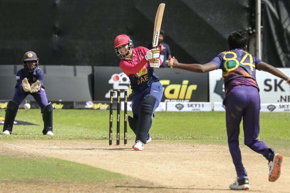 Madushika Methtananda (right) of Sri Lanka performed well with bat and ball in the win over UAE. Photo: Xiaomei Chen