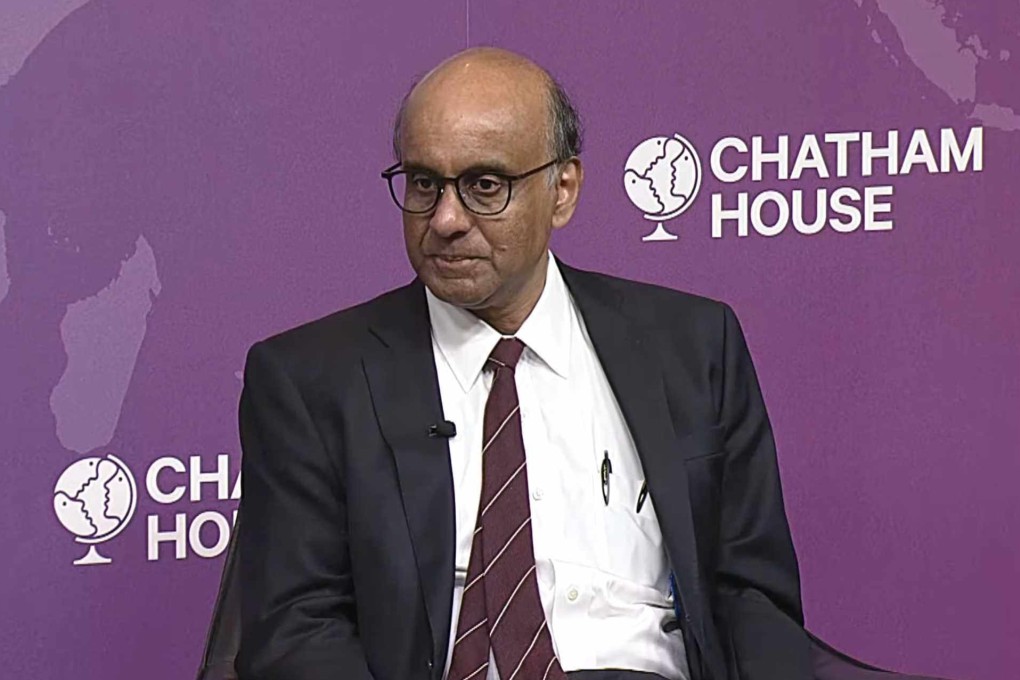 Singapore’s Senior Minister Tharman Shanmugaratnam at the Chatham House dialogue session on June 13, 2023. Photo: Handout