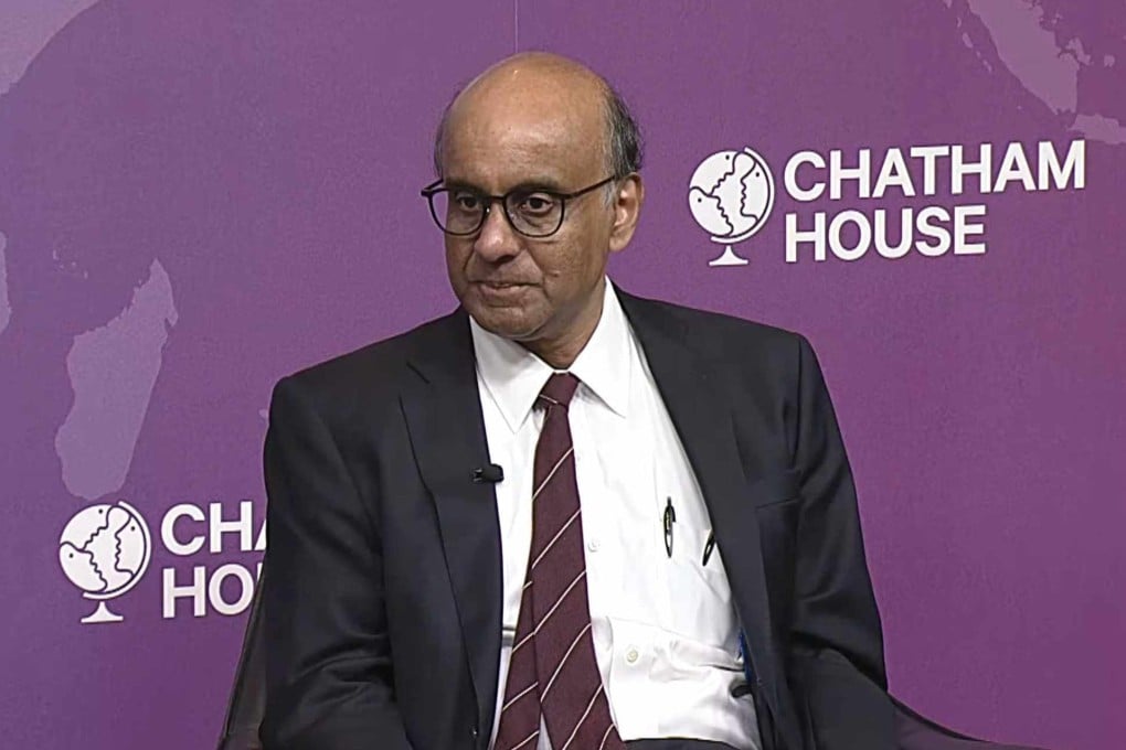 Singapore’s Senior Minister Tharman Shanmugaratnam at the Chatham House dialogue session on June 13, 2023. Photo: Handout