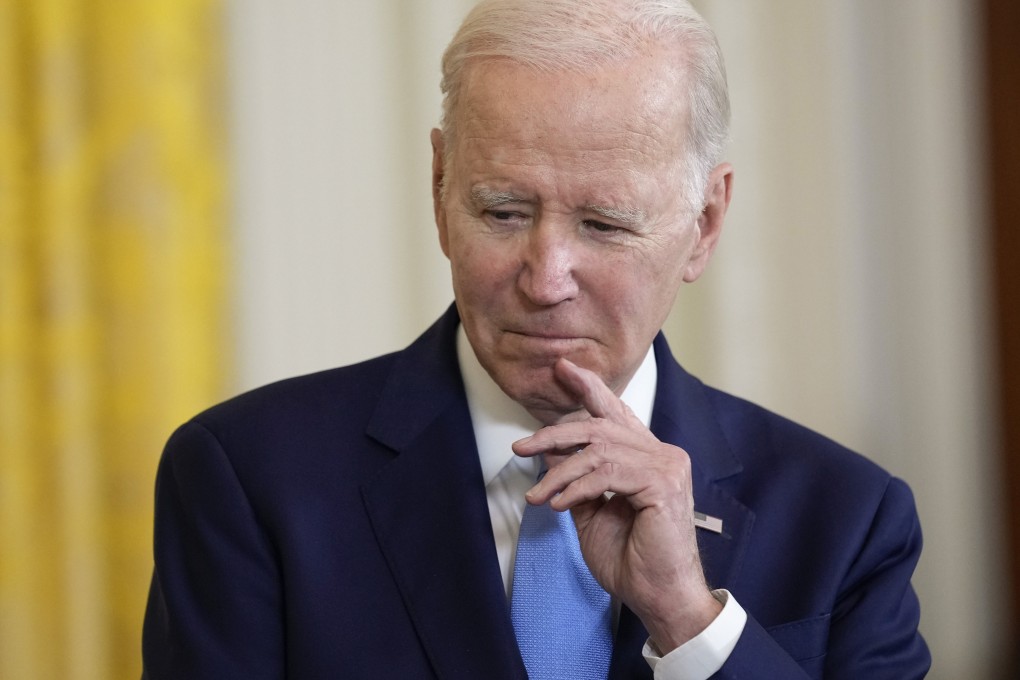 US President Joe Biden takes part in a news conference at the White House on Thursday. Photo: AP