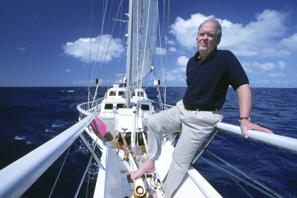 Roger Payne is seen on board Ocean Alliance’s research vessel RV Odyssey in 2002, during the Voyage of the Odyssey, a groundbreaking toxicology study circumnavigating the globe. Photo: AP