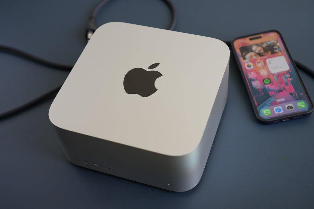 The Apple Mac Studio comes in a unibody aluminium case. Inside is Apple’s powerful and highly efficient M2 Max chip, or two of them, which enables it to render and export videos extremely quickly and connect to 8 displays at once. Photo: Ben Sin