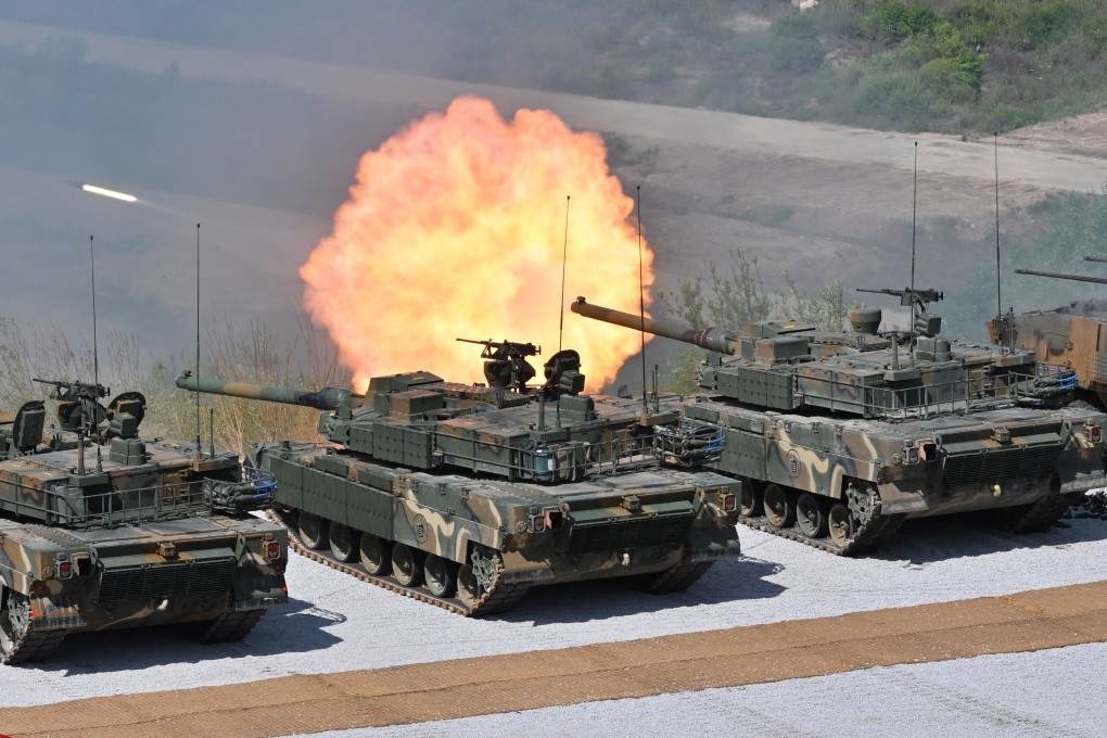 South Korean K-2 tanks fire during a joint South Korea-US military drill at the Seungjin Fire Training Field in Pocheon, South Korea, on June 15. Keeping the military onside is an essential task for any ruler hoping to defend their country’s national interests and expand their influence. Photo: EPA-EFE