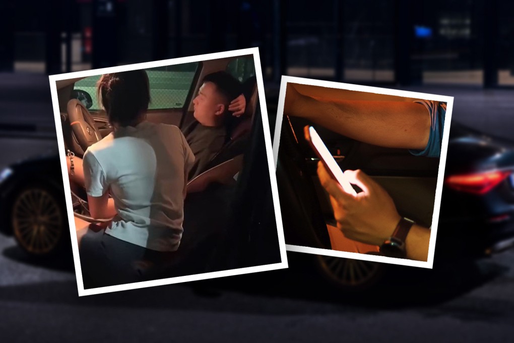 “No point going home. When I try to spend a little time on video games or my smartphone, you can’t stop nagging me,” the man says to his wife in the video. Photo: SCMP composite/Weibo