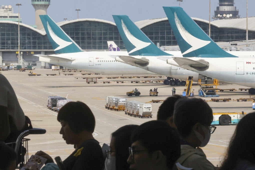 A view of Cathay Pacific aircraft at Hong Kong International Airport on May 21. Photo: Jonathan Wong