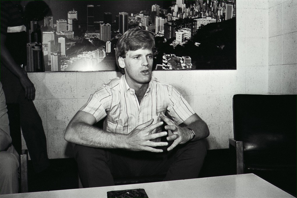 Gordon McQueen at Kai Tak Airport after arriving in Hong Kong in 1985 to begin a new phase of his career with Seiko. Photo: SCMP
