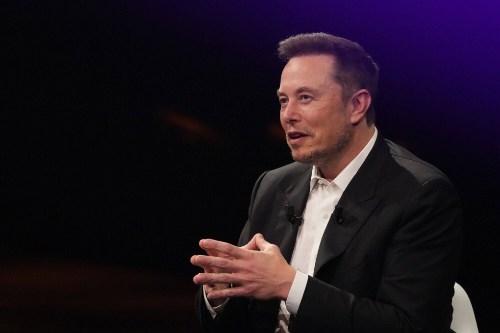 Billionaire tech entrepreneur Elon Musk, chief executive of Tesla, speaks at the VivaTech fair in Paris, France, on June 16, 2023. Musk said start-up Neuralink would carry out its first brain-chip implant on a human later this year. Photo: Bloomberg