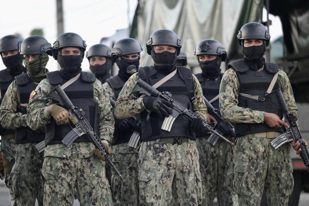 Ecuador has empowered the military to pursue members of organised crime with greater freedom. Photo: AFP
