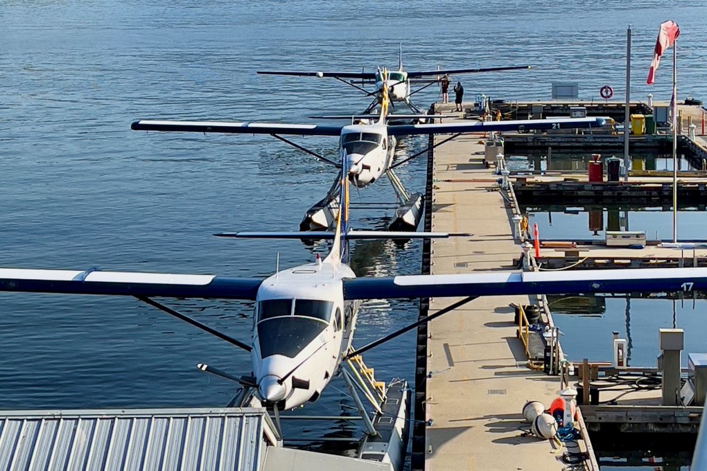 Vancouver in Canada’s British Columbia is surrounded by islands and water, and seaplanes are ideal for sightseeing. Above: seaplanes in Vancouver harbour. Photo:  Peter Neville-Hadley