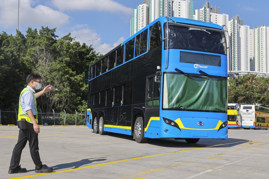 Citybus expects its first hydrogen-powered electric double-decker bus, pictured after its delivery in June 2022, to begin trials in the fourth quarter of this year. Photo: Edmond So