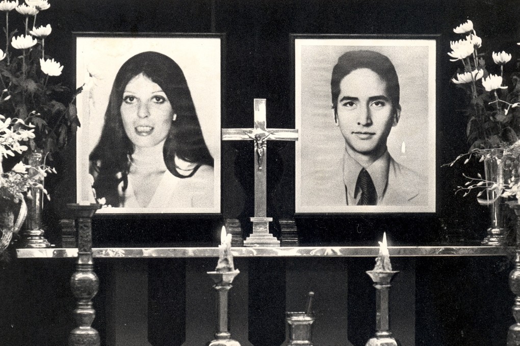 The funeral service of Robert Ho Yau-kwong, son of tycoon Stanley Ho Hung-sun, and his wife Suki Potier Ho at the Hong Kong Funeral Home. The couple died in a traffic accident in Portugal. Photo: SCMP