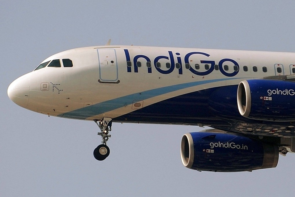 An IndiGo Airbus A320 aircraft prepares to land at Mumbai airport in January 2011. Photo: AFP