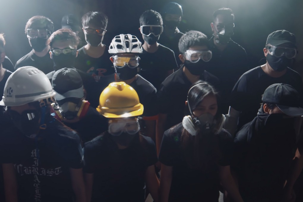 A screen capture from a music video for “Glory to Hong Kong” on YouTube. Photo: Handout