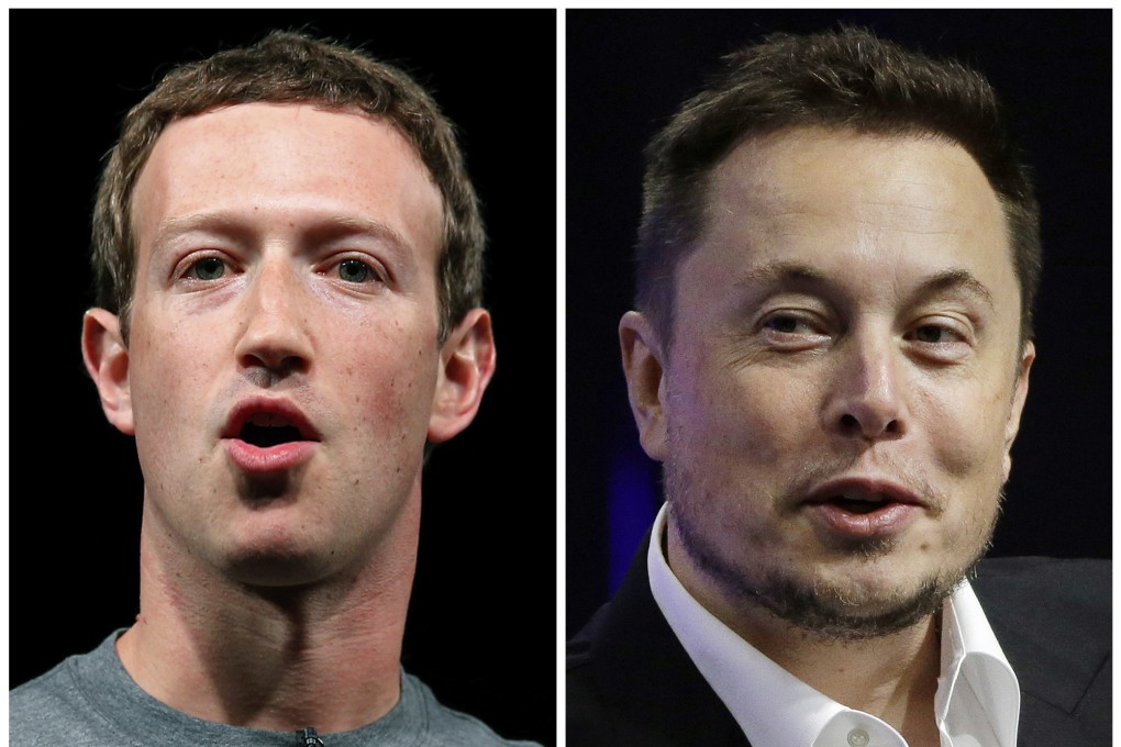 A potential cage match between Facebook CEO Mark Zuckerberg, left, and Twitteer CEO Elon Musk could be in the works. Photo: AP