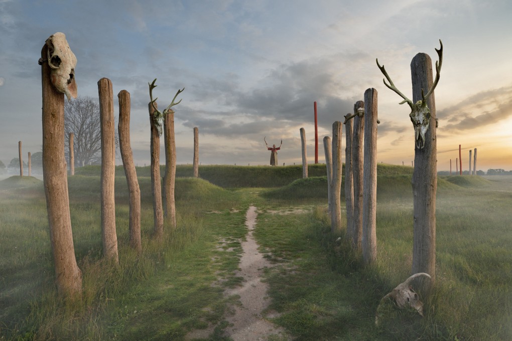 The Stonehenge-like site found in the Dutch town of Tiel is depicted in an artist’s illustration. Image: Municipality of Tiel via Reuters