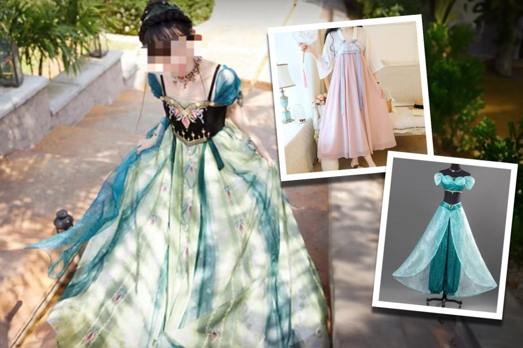 A Disney spokesperson says there is no ban on hanfu clothing in the theme park. Photo: SCMP composite/Weibo