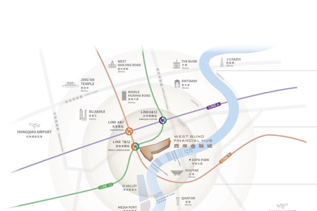 The Shanghai West Bund Financial Hub is Hongkong Land’s single largest investment ever and will consist of a portfolio that is more than double the total size of its 12 prime buildings in Hong Kong’s Central. Photo: Company