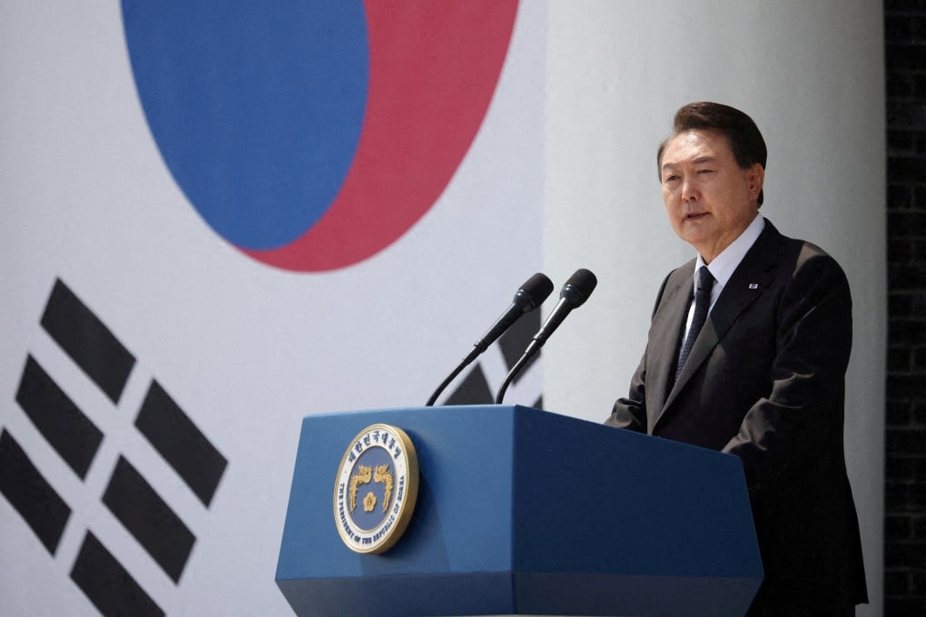 South Korean President Yoon Suk Yeol. His party wants to limit the rights of Chinese nationals. Photo: Reuters