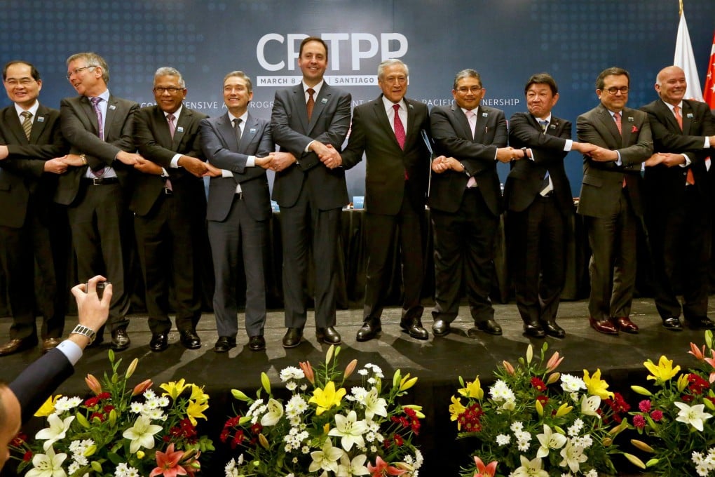 Ministers pose for a photo after the signing ceremony of the Comprehensive and Progressive Agreement for Trans-Pacific Partnership (CPTPP) in Santiago, Chile, on March 8, 2018. Photo: AP