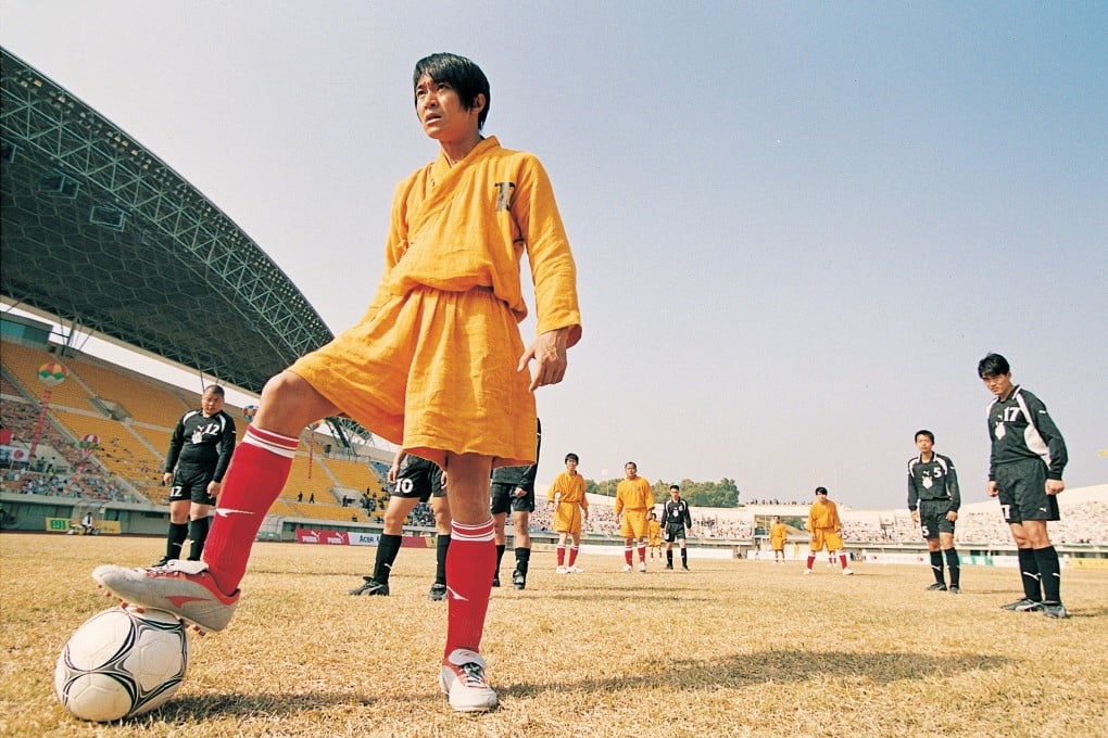 Stephen Chow Sing-chi in “Shaolin Soccer” which he wrote and directed. On June 22 , 2023, his 61st birthday, the director announced on Instagram he had drafted a script for a new film, “Shaolin Women’s Soccer”. Photo: Star Overseas Ltd.