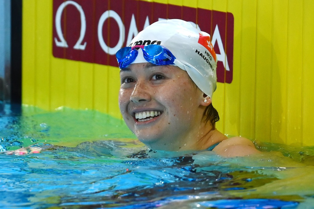 MELBOURNE, AUSTRALIA - DECEMBER 18: Siobhan Bernadette Haughey of Hong Kong celebrates winning gold in the Women’s 200m Freestyle Final on day six of the 2022 FINA World Short Course Swimming Championships at Melbourne Sports and Aquatic Centre on December 18, 2022 in Melbourne, Australia. (Photo by Quinn Rooney/Getty Images)