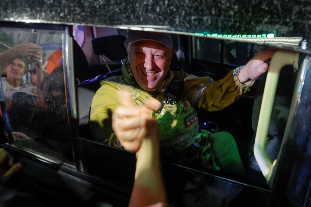 Wagner mercenary chief Yevgeny Prigozhin  during the group’s pullout from the city of Rostov-on-Don, Russia. Photo: Reuters